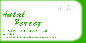 antal perecz business card